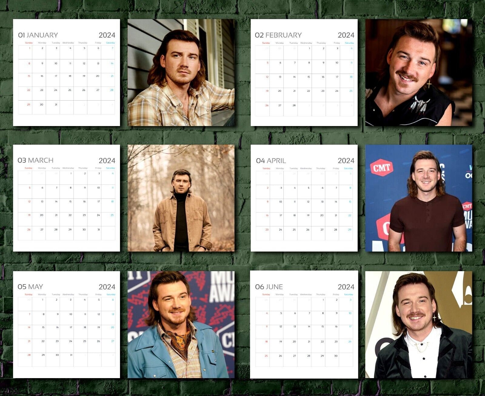 Wallen Western Calendar 2024 Wallen Western 2024 Celebrity sold by
