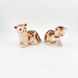 Orange Kittens with Stripes Vintage Salt and Pepper Shakers