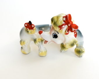 Vintage Anthropomorphe Pudel Salz und Pfefferstreuer