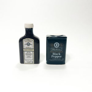 Vintage Watkins Vanilla and Black Pepper Salt and Pepper Shakers