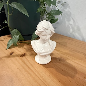 Vintage Ceramic Woman Bust - Etsy