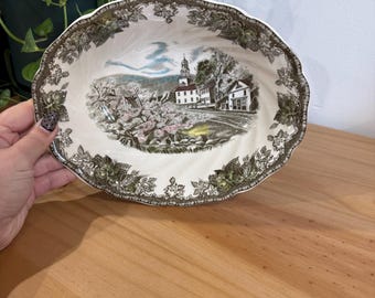 Johnson Bros English Oval Bowl Dish