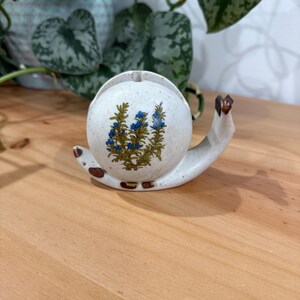 Dérouleur de ruban adhésif escargot vintage en céramique Takahashi