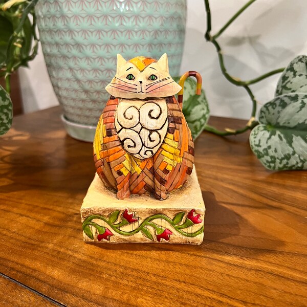 Vintage Jim Shore Enesco Funky Cat