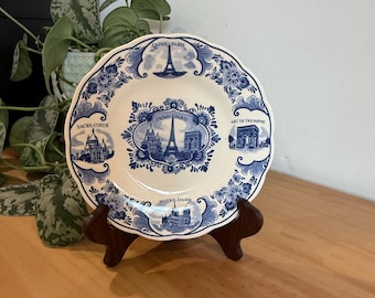 Elesva France Blue and White Decorative plate