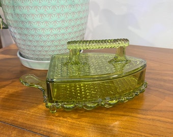 Vintage Imperial Glass Iron Candy Dish