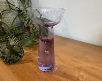 Krosno Poland Lavender Glass Candle Holder