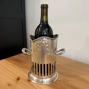 Silverplated Vintage Wine/Champagne Caddy Holder
