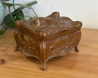 1920s Art Noveau Floral Jewelry Box