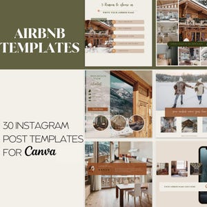 30 Modèle Airbnb Post pour Instagram Luxury Cabin Modifiable VRBO Social Media Template Cabin Location à court terme Instagram Post