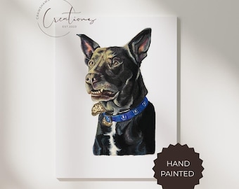Custom Acrylic Pet Portrait, Hand-Painted Dog Cat Wall Art
