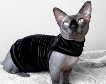Sphynx Cat Clothes – One Arm Hole Hairless Cat Shirt | Handmade Cat Apparel