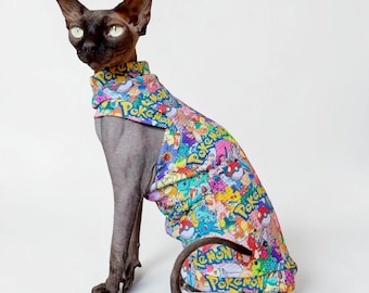 Sphynx Cat Clothes – One Arm Hole Hairless Cat Shirt | Handmade Cat Apparel