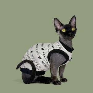 Sphynx Cat Shirt  Sphynx Cat Clothes Hairless Cat Clothes Sphynx Cat Jumper Sphynx Cat Sweater Sphynx Shirt Hairless Cat Shirt