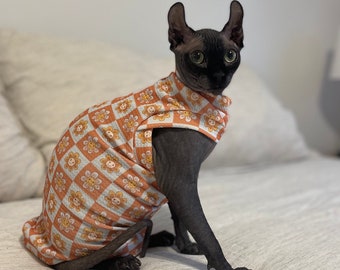 Vêtements pour chat Sphynx Chemise pour chat Sphynx avec un trou Vêtements pour chat Sphynx Chemise pour chat Sphynx Vêtements pour chat sans poils Chemise pour chat sans poils Vêtements bambino