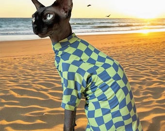 SPF Sphynx kattenshirt: kleding met lange mouwen, UV 50+ zonbescherming