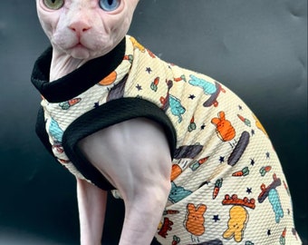 Sphynx Cat Shirt Easter Sphynx Cat Clothes Hairless Cat Clothes Sphynx Cat Jumper Sphynx Cat Sweater Sphynx Shirt Hairless Cat Shirt