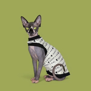Sphynx Cat Clothes Sphynx Cat Shirt One Arm Hole Sphynx Cat Clothes Sphynx Cat Shirt Hairless Cat clothes Fathers Day Sphynx Bambino Clothes