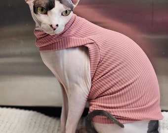 Vêtements pour chat Sphynx Chemise pour chat Sphynx avec un trou Vêtements pour chat Sphynx Chemise pour chat Sphynx Vêtements pour chat sans poils Chemise pour chat sans poils Vêtements bambino