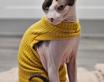 Vêtements pour chat Sphynx Chemise pour chat Sphynx avec un trou Vêtements pour chat Sphynx Chemise pour chat Sphynx Vêtements pour chat sans poils Chemise pour chat sans poils Vêtements bambino