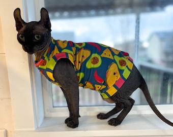 Camisa de gato Sphynx Ropa de gato Sphynx Ropa de gato sin pelo Jersey de gato Sphynx Suéter de gato Sphynx Camisa de gato sin pelo Camisa de bambino