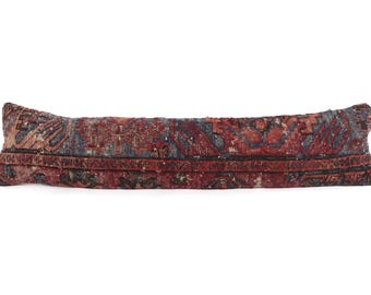 Extra Long Cushion Cover ,8x36 inch -20x90cm King Size Kilim Pillow Cover, Unique Lumbar,Kilim Bedding Pillow, Pink Lumbar Pillow