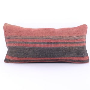 Turkish Rug Pillow, Handmade Pillow, Kilim Pillow Cover, Cushion Cover, Sofa Pillow, 12x24 Pillow, Couch Pillow, Pillow Case