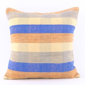 Handwoven Kilim Pillow, 16x16 Turkish Kilim Pillow, Vintage Kilim Pillow, Boho Kilim Pillow, Home Decor, Pillow Cover, Cushion Cover
