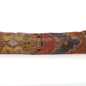 Extra Long Cushion Cover ,12x48 inch -30x120 cm King Size Kilim Pillow Cover, Unique Lumbar,Kilim Bedding Pillow, Blue Lumbar Pillow