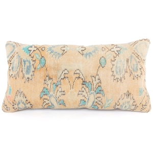 Lumbar Pillow Cover, Rug Lumbar Pillow Cover, Extra Long Lumbar Pillow Cover, Decorative Lumbar Pillow, Vintage Lumbar Pillow,Turkish Pillow