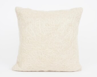 Cuscino neutro, cuscino con tappeto turco, cuscino tessuto a mano con texture, federa per cuscino 20x20, cuscino decorativo, federa per cuscino