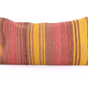 Turkish Rug Pillow, Handmade Pillow, Kilim Pillow Cover, Cushion Cover, Sofa Pillow, 12x24 Pillow, Couch Pillow, Pillow Case