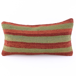Bohemian Kilim Pillow, Nomadic Kilim Pillow, Turkish Kilim Pillow, Kelim Kissen, Antique Kilim Pillow, 10x20 Pillow Cover, Rug Pillowcase