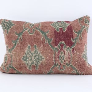 Poduszka dekoracyjna, poduszka na turecki dywan, poduszka na sofę, poszewka na poduszkę kilim, mała poduszka lędźwiowa, poduszka 16x24, poszewka na poduszkę na kanapę