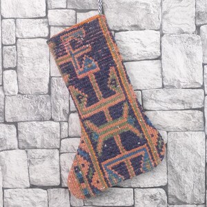 Custom Christmas Gift, Snowman Santa Stockings, Lovely Traditional Kilim Stocking, Decorative Stocking, Fireplace Decor Santa Socks