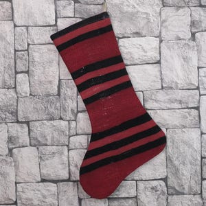 Custom Christmas Gift, Snowman Santa Stockings, Lovely Traditional Kilim Stocking, Decorative Stocking, Fireplace Decor Santa Socks
