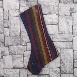 Custom Christmas Gift, Snowman Santa Stockings, Lovely Traditional Kilim Stocking, Decorative Stocking, Fireplace Decor Santa Socks