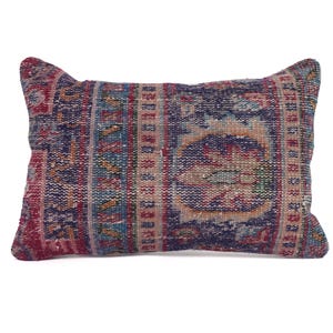 Vintage Kilim Pillow,Home Decor,Handwoven Turkish Pillow,Moroccan Pillow,Decorative Throw Pillow, Kilim Cushion Cover,Jute Pillow