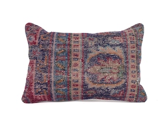 Vintage Kilim Pillow,Home Decor,Handwoven Turkish Pillow,Moroccan Pillow,Decorative Throw Pillow, Kilim Cushion Cover,Jute Pillow