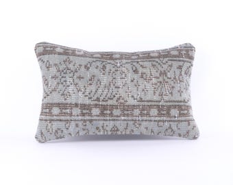 Funda de almohada de 30 x 50 cm, cojín turco, cojín lumbar Kilim, cojín decorativo, cojín para sofá, cojín bohemio, funda de cojín Kilim