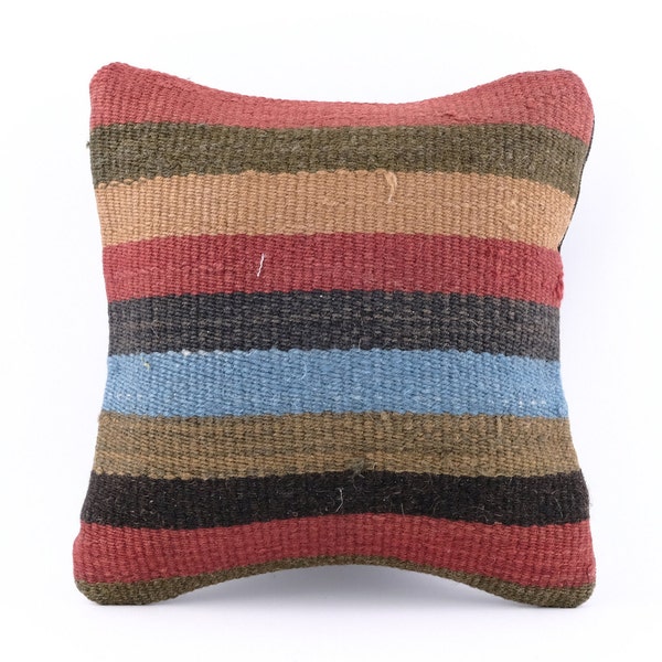 Kilim Cushion Cover, Handmade Pillow, Turkish Rug Pillow, Decorative Pillow, Sofa Pillow, Couch Pillow, 12x12 Pillow Case