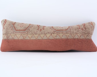 Boho Lumbar Pillow, Long Pillow Case, Bed Pillow, Decorative Pillow, Rug Pillow, Anatolian Pillow, Unique Pillow, Turkish Pillow Rug Cover