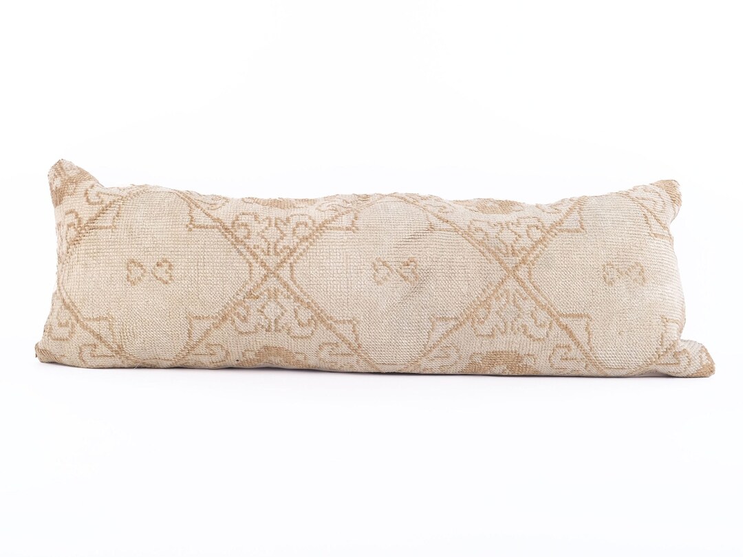 Long Pillow for Bed, Extra Long Pillow, Lumbar Throw Pillow, Boho