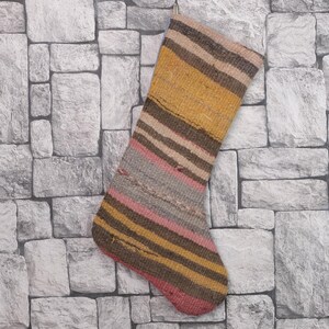 Custom Christmas Gift, Snowman Santa Stockings, Lovely Traditional Kilim Stocking, Decorative Stocking, Fireplace Decor Santa Socks