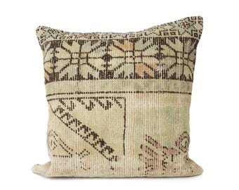 Almohada decorativa, almohadas antiguas, fundas de almohada decorativas, almohada de regalo de 24 x 24 pulgadas, funda de almohada con diseño de alfombra, funda de almohada hippie, funda de cojín colorida