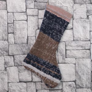 Gift Stocking, Xmas Stocking, Vintage Stocking, Natural Kilim Stocking, Striped Handmade Stocking,Christmas Personalization Stocking