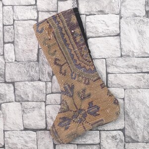 Custom Christmas Gift, Snowman Santa Stockings, Lovely Traditional Kilim Stocking, Decorative Stocking, Fireplace Decor Santa Socks