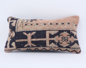 Turks tapijt kussen, handgemaakt kussen, kelim kussensloop, kussenhoes, bankkussen, kussen 12 x 24, bankkussen, kussensloop
