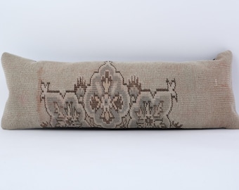 Boho Lumbar Pillow, Long Pillow Case, Bed Pillow, Decorative Pillow, Rug Pillow, Anatolian Pillow, Unique Pillow, Turkish Pillow Rug Cover