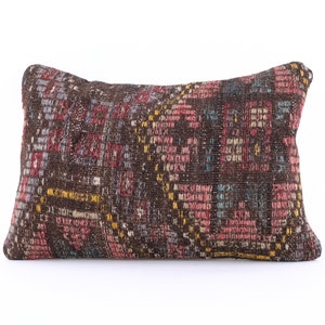 Poduszka dekoracyjna, poduszka na turecki dywan, poduszka na sofę, poszewka na poduszkę kilim, mała poduszka lędźwiowa, poduszka 16x24, poszewka na poduszkę na kanapę